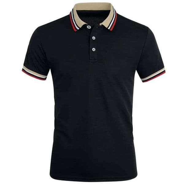 Men Summer Solid Casual Office Breathable Cotton Polo Shirt Fashion Brand Male Business Striped Short Sleeve Top 26W0314