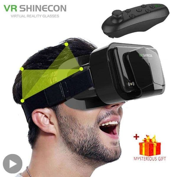 3D Virtual Reality VR Glasses For Phone Mobile Smartphones 7 Inch Headset Helmet Game Wirth Real Viar Goggles Cell Device Lenses 26Y0314