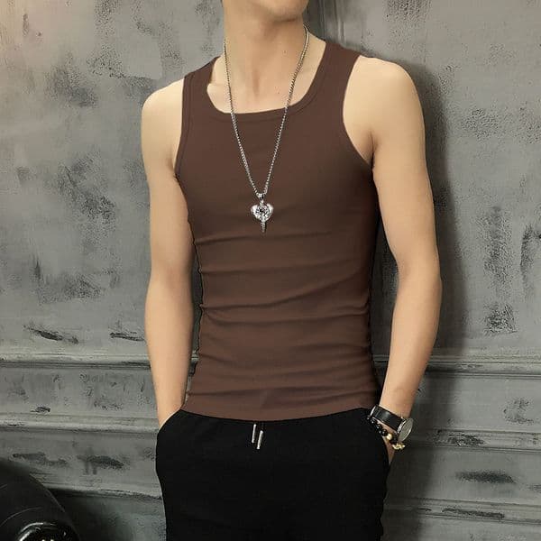Fashionable Summer Polo Men's Sleeveless Vest Tank Top For Sports And Fitness Summer Men's Designer Hoodie Solid Designer T-shirt Color Shortsleeve