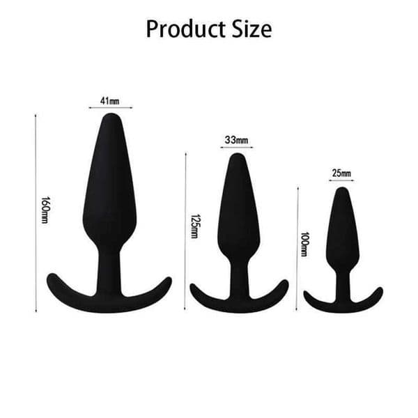 11A Prostate Massager 3 Different Size Silicone Plugs Butt Plug Anal Dilation Trainer Adult Games Sex Toys For Men Women SM