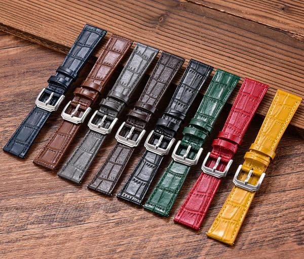 16/18/19/20/21/22mm Quality Leather Watch Bands Slub Pattern Leather Strap Universal Watchbands Accessories for Men Women Bands 260312
