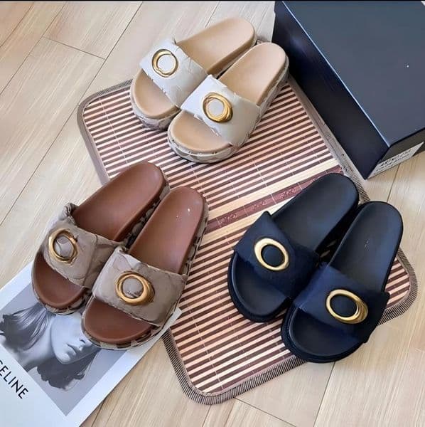Designers Luxury Interlocking Ladies Hollow new color Platform Slippers Women Slide Fashion Classics Retro Lovely Beach Sandals ty123