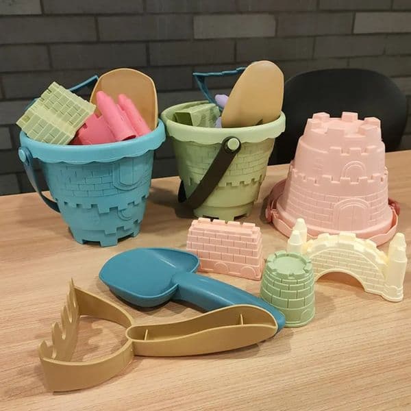 Outdoor Game For Kids 6PCS Sand Toys Set Beach Castle Bucket Shovel Rake Mold Digging Sand Kit Parent-Children Interactive 260312