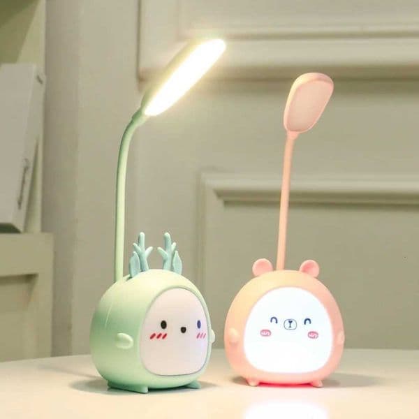 New creative cartoon deer cute LED charging eye protection night light student bedroom dormitory folding reading desk lamp Y260314