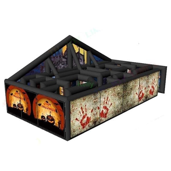 Free Delivery outdoor activities inflatable maze tag with skull scary printing Haunted House for sale