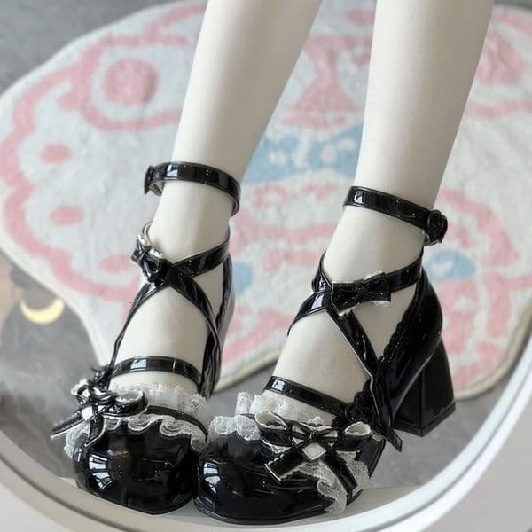 Fashion Princess Style Woman Shoe Spring Round Toe Heel Simple Versatile Mary Jane Shoes Comfort Non Slip Womens Casual 260306BANJIA
