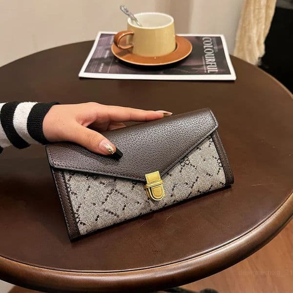 Printed Coin Purse Buckle Trendy Fashion Daily Wallet Versatile Multifunctional Card Bag