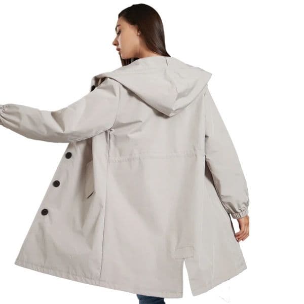 Fahsyee Raincoat Women Rain Jacket Waterproof Raincoat Hooded Windbreaker Outdoor Long Active 260311