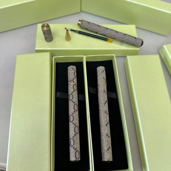 wholesale New 2026 designer letter logo Ballpoint Luxury printing pattern fountain Gel fashion ball Pen sign pen Student teacher office writing supplies