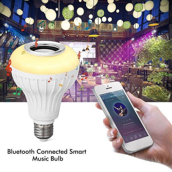 AC85-265V 12W E27 LED Light Bulb with Bluetooth Music Remote Control Color Changing RGB Lamp for Bedroom Party DIY Decor