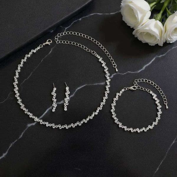 4pcs Elegant Vintage Jewelry Set for Women Claw Chain Necklace Golden Choker Bridal Wedding Bracelet Party Gift Z260313