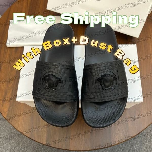 Free Shipping 2026 Designer Fashion For Men Women Slipper Sliders Paris Slides Sandals Slippers Hot Unisex Pool Beach Flip Flops With Box Big Size 35-46