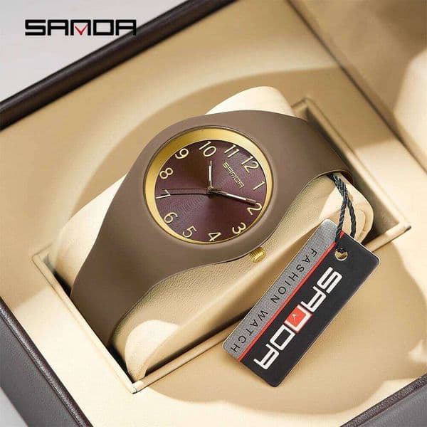 SANDA Fashion Ladies Children Watches for Boys Girls Kids Watch Waterproof Women Silicone Watchband Quartz Clock Gift