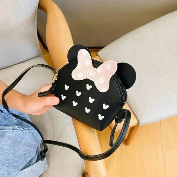 Princess Girl Coin Purse Crossbody Bags Children Wallet Coin Box Bag Cute Cartoon Bow Kid Money Bag Bowknot Shoulder Bag 260312