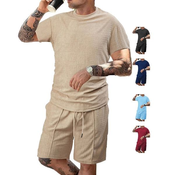 Summer New Men's Clothing European And Designer Hoodie American Casual Loose Shortsleeve Shorts Polo Sports Designer T-shirt Suit Polo Shirt