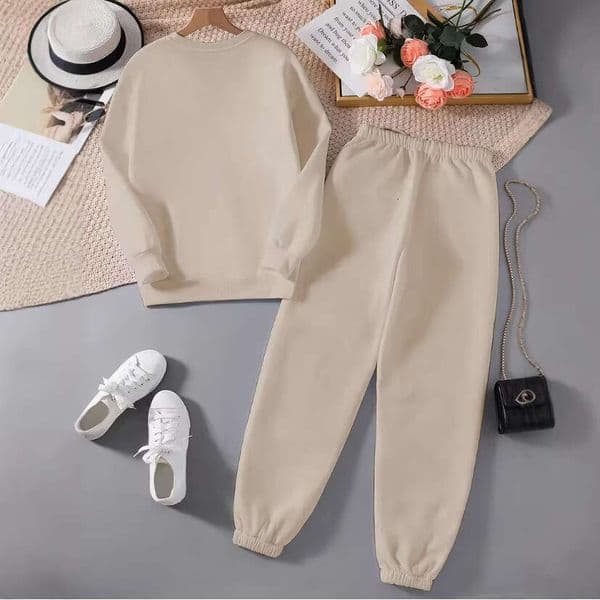 Sportswear Set Suit New Cross-Border Fashion Retro-Style Printed Long-Sleeve Loose Fleece-Lined Suit 0019 Print Gym Clothing