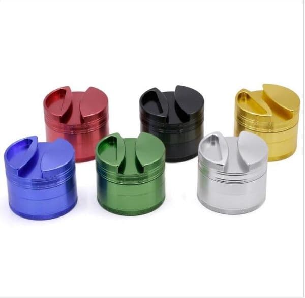 Four layer aluminum alloy metal smoking set diameter 75MM double concave cigarette lighter