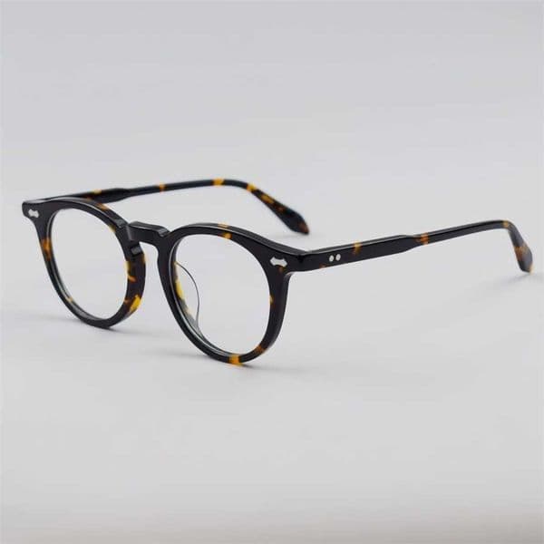 Handmade acetate eyeglass frame round small frame can be fitted with high-precision designer lenses