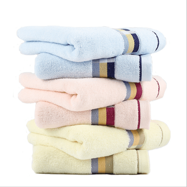 Multi-Color Optional Absorbent Soft Company Gift Embroidery Logo Hotel Cotton Bath Towel Set