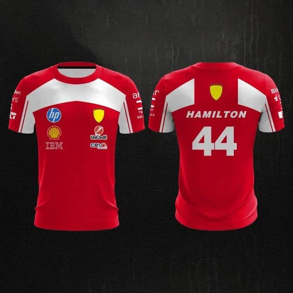 Men's T-Shirts F1 Racing Outdoor Extreme Sports Quick Drying T-shirt HAMILTON 44 Driver Hot Jersey Oversized Short Ssleeved Mens Shirt OMF1