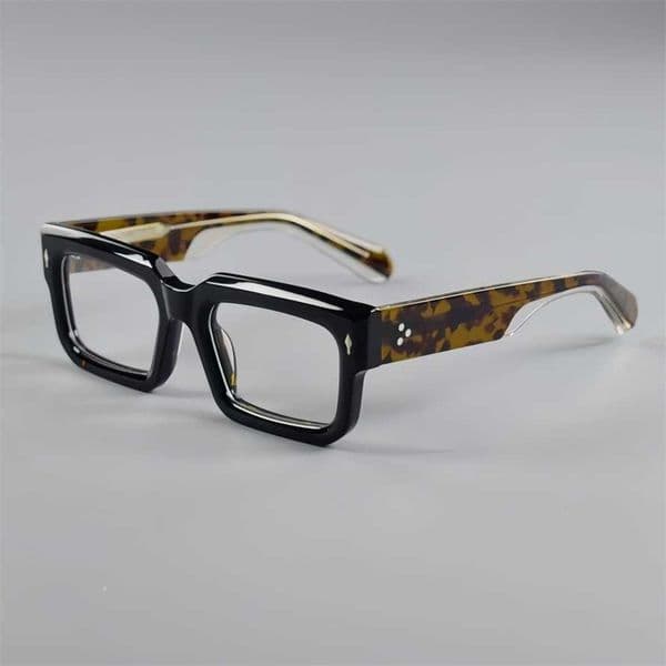 New thick-rimmed acetate glasses frame in leopard print square design
