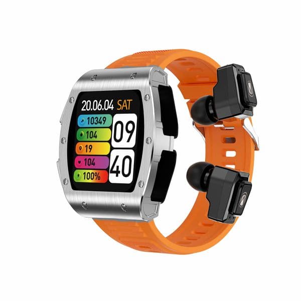 Wireless Waterproof Earbuds Smartwach Digital Watches With Earphones Call Smart Watch Reloj Inteligente Blood Pressure Heart Rate Bluetooth Fitness Tracker