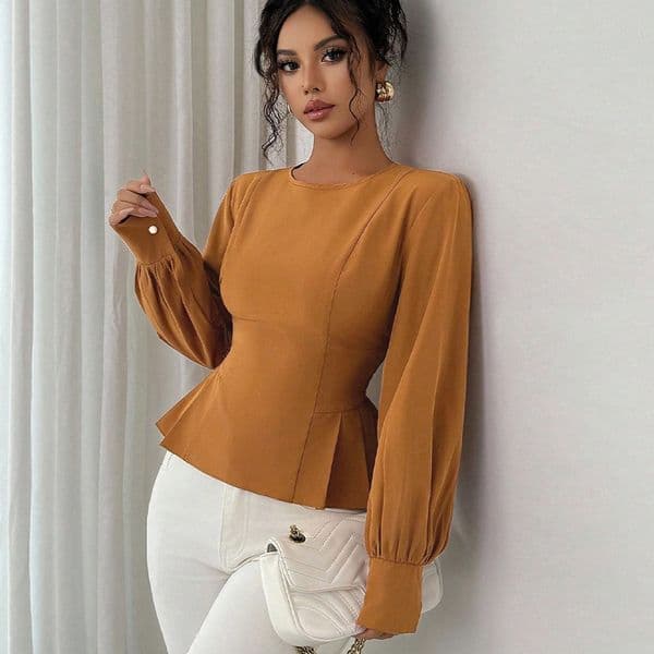 European Designer T-shirt And American Fashion Waistcinching Long Sleeve Shirt New Independent Polo Designer Hoodie Pullover Shirt Women's Clothing