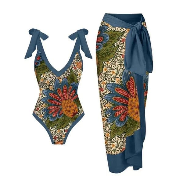 2Piece Women Bikini Set Push Up Floral Printed Ruffle Bikinis Strappy Bandage Swimwear Brazilian Biquini Bathing Suit 260312BJ