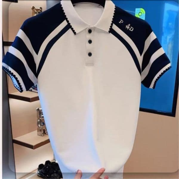 Men's Polos Luxury Brand Short Sleeve Polo Shirt Men Fashionable Simple Solid Color Summer Mercerized Cotton Breathable Casual Lapel T