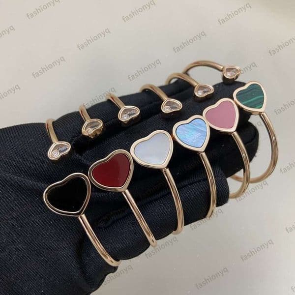 Luxury Jewelry High-end Double Heart Designer Bracelet Earrings For Women Luxurious Red Agate And White Mother-of-pearl Heart Clavicle Chain Necklace Designer