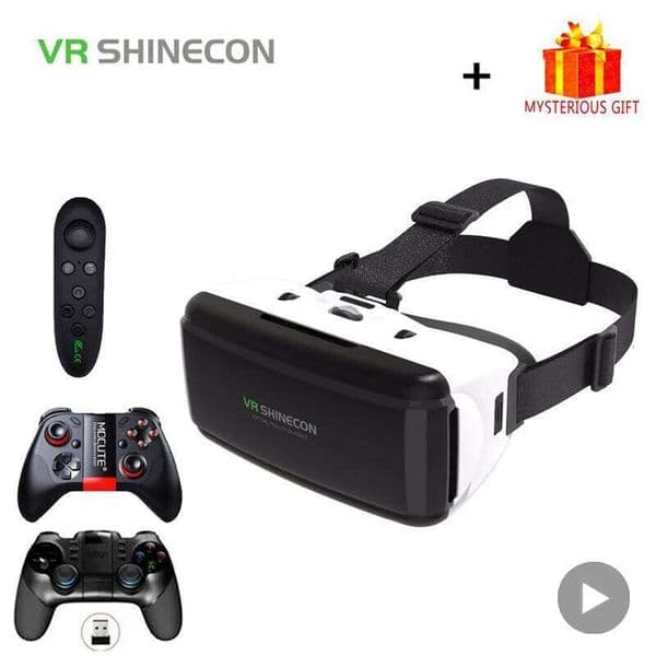 VR Shinecon Casque Helmet 3D Glasses Virtual Reality Augmented For iPhone Android Smartphone Smart Phone Goggle Mobile Viar Game 26Y0313