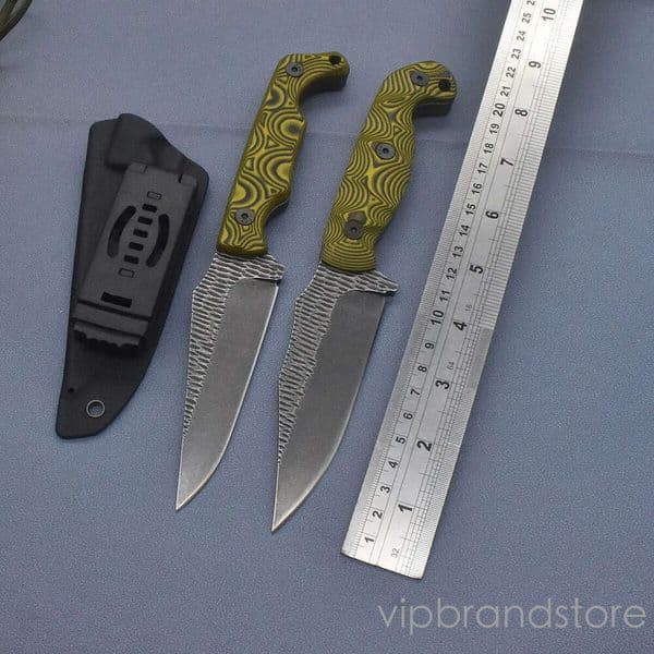 couteau Hand Forged 1095 High Carbon Steel Tactical Knife, G10 Handle Straight Camping fixed blade knife Knife, pocket knife Sharp Outdoor Survival Tool with K