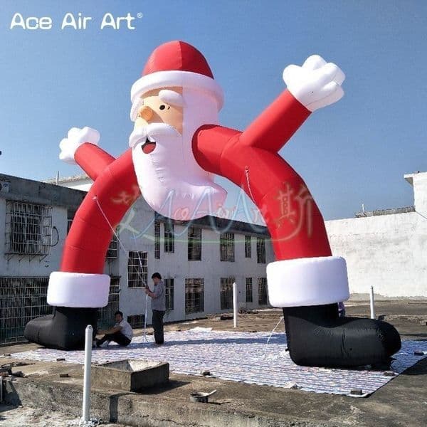 Beautiful Inflatable Christmas Santa Claus Arch For Christmas Holiday Decoration