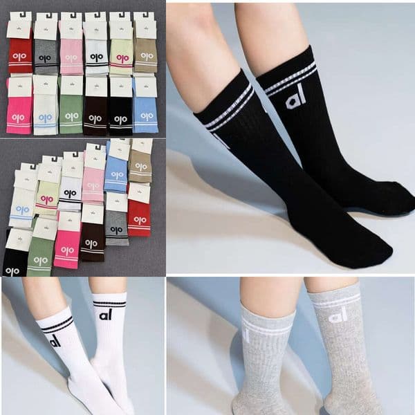 58Fashionable brand women's fashionable casual sports elastic pure cotton calf socks, comfortable all year round, multiple colors to choose from