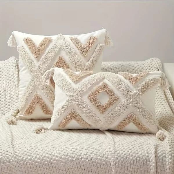 Pillow Case Ins Nordic Bohemian Style Geometric Plush Pillowcases Home Decorative Pillow With Tassel Waist Cushion Covers 260312