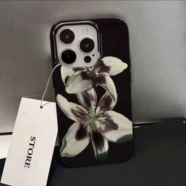 Lily Orchid Flower Print Soft Phone Case For iPhone 17PROMAX 16 15PRO 14 13 12 11PROMAX Shockproof Cover 26L0316
