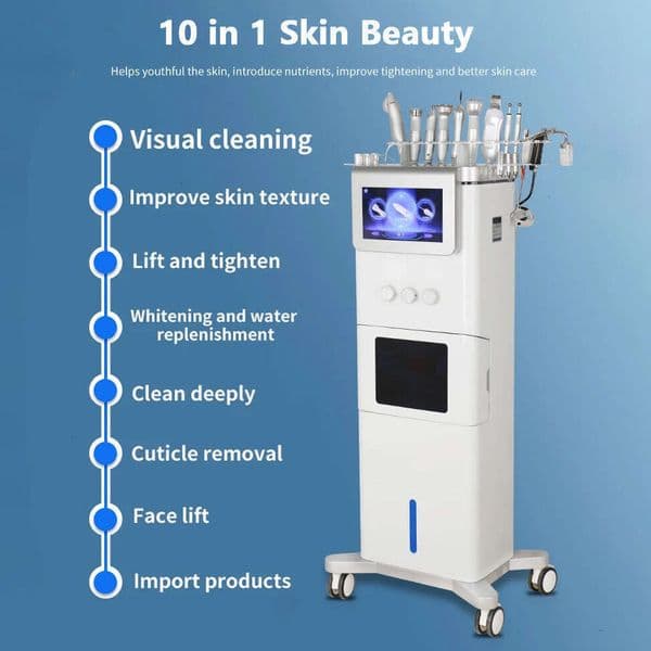 Integrated 10 In 1 Visual Cleansing Micro Beautydermabrasion Beautygen Oxygen Blackhead Remove Pore Shrink Beauty Skin Dermabrasion Salo