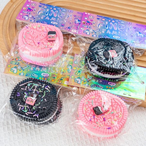 Cute Cookies Squeeze Sensory Toys Decompression Anxiety Relief Party Favors Gifts for Girls & Boys
