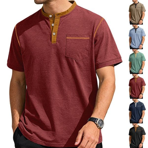 Designer T-shirt Summer Polo European And American Men's Shortsleeve Polo Shirt Designer Hoodie Men's Henley Shirt Colorblock