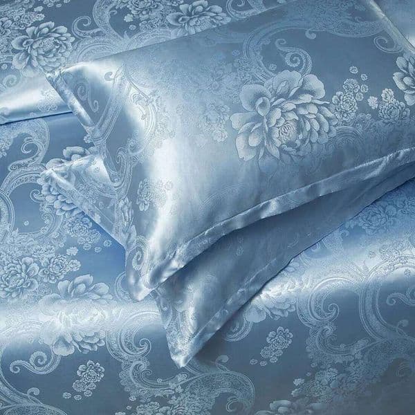 3PC European Luxury Sateen Jacquard Bedding Set All Season Hotel Style Duvet Cover Elegant Bed Linen Palace Inspired Home Decor 26H0316