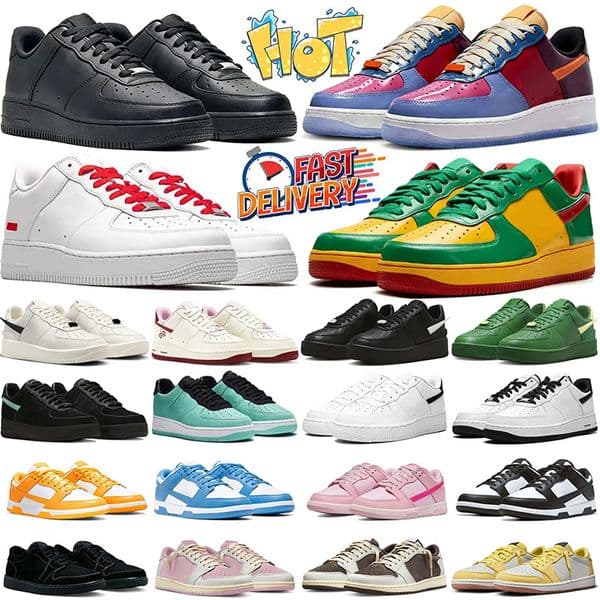 free shipping Designer One af1s Casual Running Shoes airforc1 jump mans 1s Men Women Classic 1 Triple White Black Traienrs Outdoor Sports Runners Sneakers
