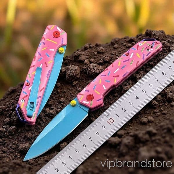 C81 knife couteau fixed blade knife donut aluminum alloy handle folding knife outdoor camping high hardness pocket knife portable knife