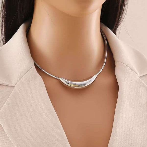 Ice-Meng European And American New Style Jewelry Geometric Metal Stainless Steel Exaggerated Personality Necklace N1327 B5
