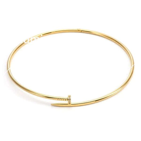 European American Designer Nail Collar Creative Diamond For Men And Women Hip Hop Exaggerated Crystal Necklace Accessory Wedding Gift