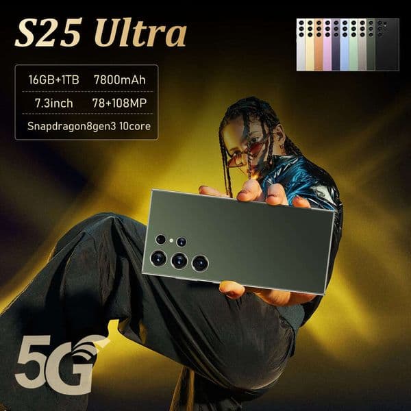 Cross-border smartphone S25 Ultra true 4G with built-in pen 7.3inch Octa-core Android 12 6GB+128GB thumbnail 2