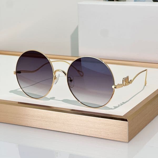 Sunglasses For Men Women Fashion 0329 Summer Designer Stylish High Street Hip Hop Style Anti-Ultraviolet UV400 Retro Plate Round Full Frame Glasses With Box