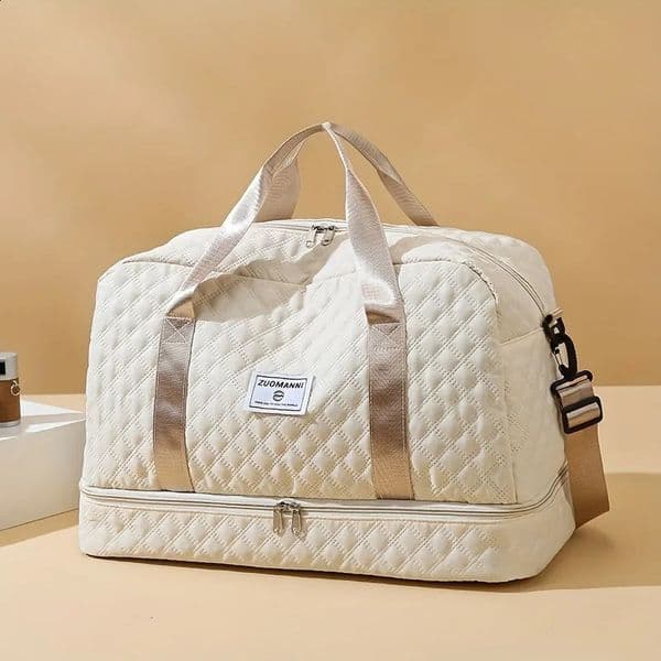 Casual nylon travel luggage bag large capacity sports and fitness storage multi pocket portable weekender overnight bag 260313