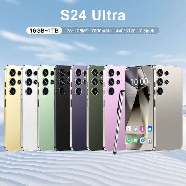 Cross-border bestseller smartphone S24 Ultra, true 4G, octa-core, 2+16GB, center punch-hole, Android 8.1