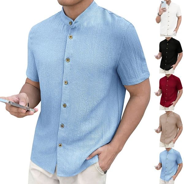 European And American Summer Polo Designer Hoodie Men's Stand Collar Designer T-shirt Short Sleeve Shirt Casual Cardigan For Men