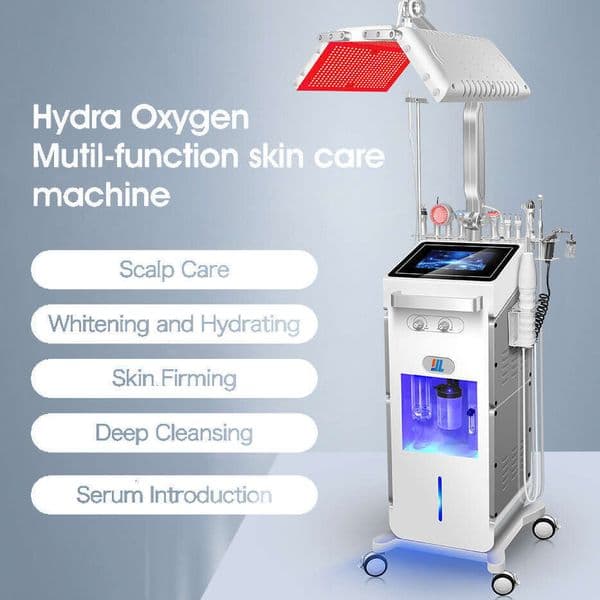 Fashion Design 14 In 1 Oxygen Water Jet Skin Hydrating PNewodynamic Rejuvenation Wrinkle Remove Scalp Care Hydrodermabrasion Face Cleaning Pore Shrink Device